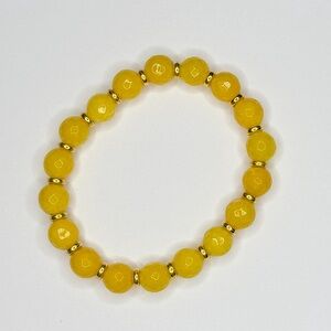 Honey calcite bracelet handmade stretchy one of a kind